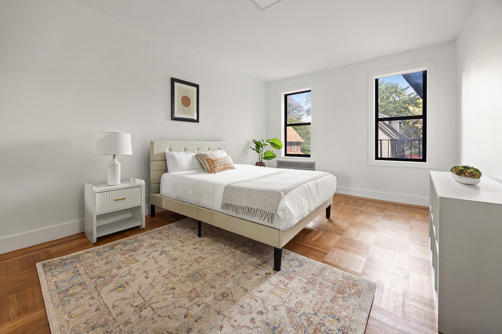 Spacious, light-filled living room