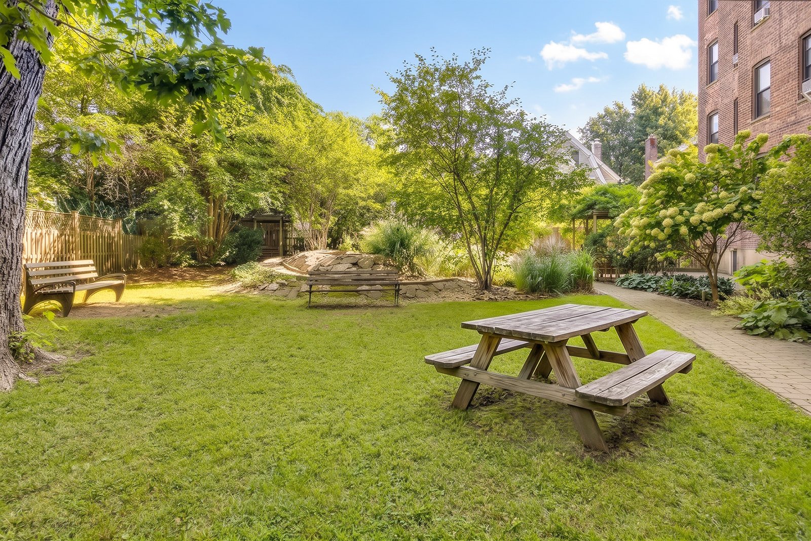 Lush private garden